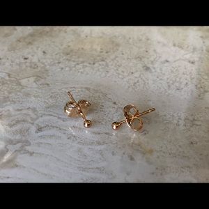 1mm Gold Ball Stud Earrings